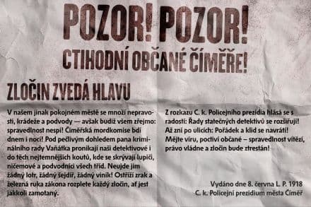 Plakát – Zločin zvedá hlavu!